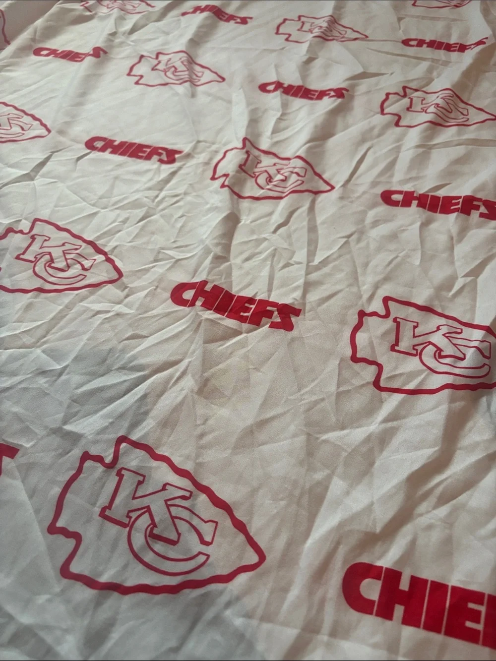 Kansas City Chiefs Sheet - Red Logo Print